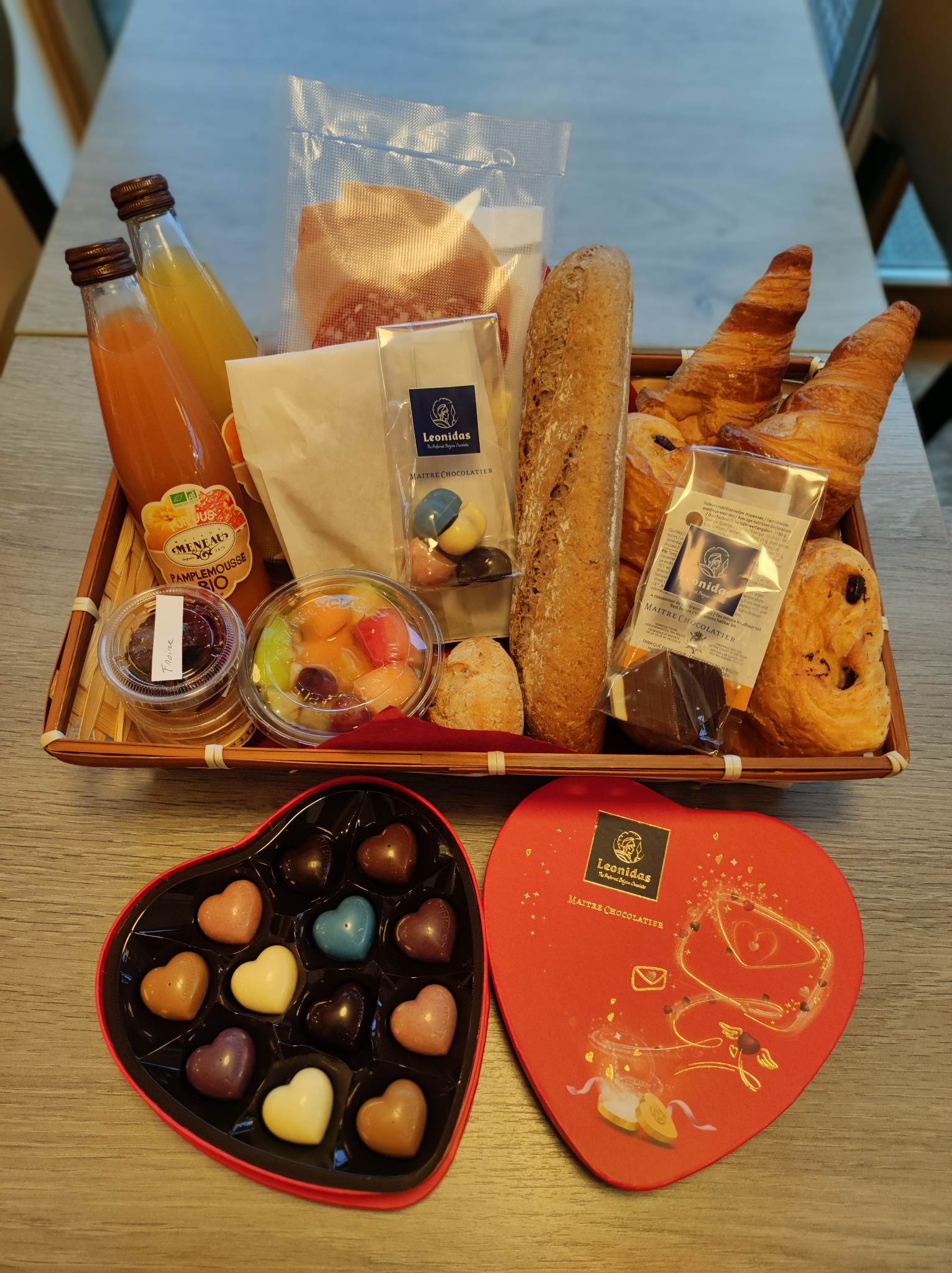 Le petit-déjeuner Saint-Valentin