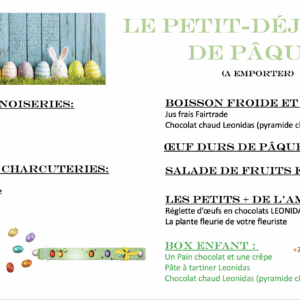Le petit-déjeuner de Pâques (emporté)