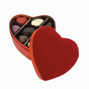 Boite Coeur en velours 2 étages